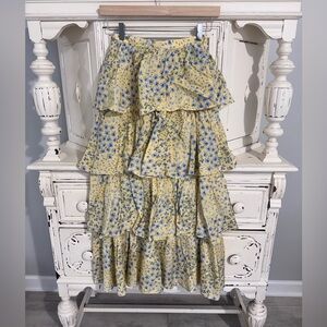 AF•Maxi Ruffle Skirt•Size XXS•NWT